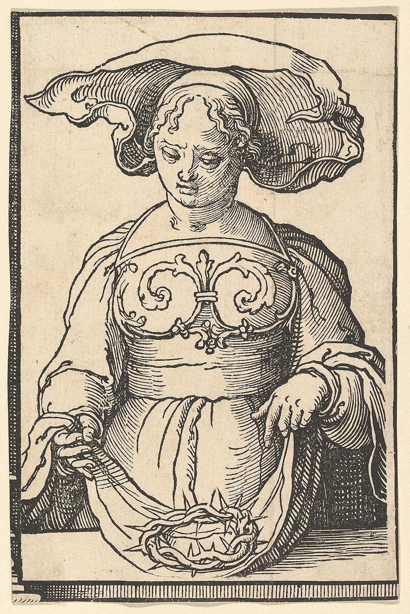 Delphic Sibyl, from the series of Sibyls, Lucas van Leyden (Netherlandish, Leiden ca. 1494–1533 Leiden), Woodcut 