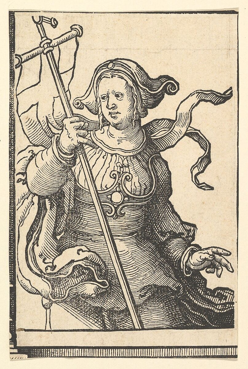 Phrygian Sibyl, from the series of Sibyls, Lucas van Leyden (Netherlandish, Leiden ca. 1494–1533 Leiden), Woodcut 