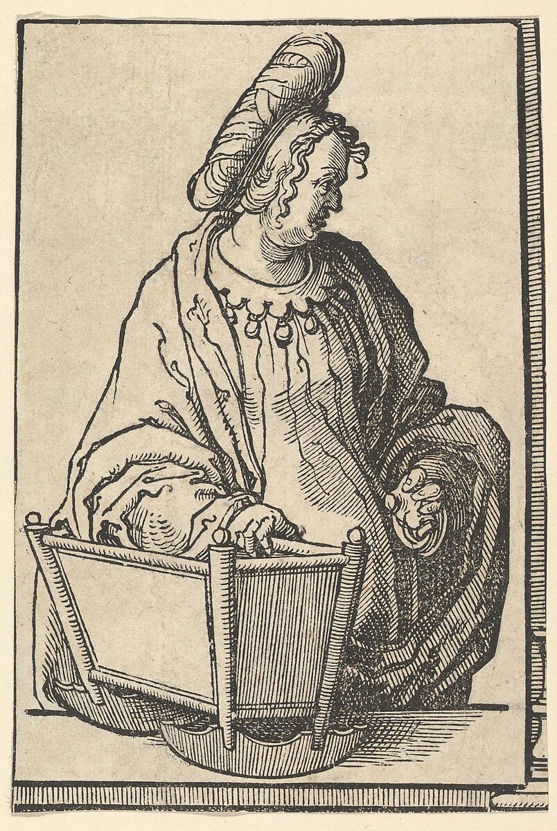 Samarian Sibyl, from the series of Sibyls, Lucas van Leyden (Netherlandish, Leiden ca. 1494–1533 Leiden), Woodcut 
