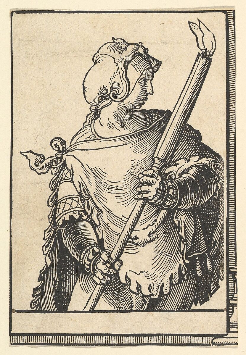 Libyan Sibyl, from the series of Sibyls, Lucas van Leyden (Netherlandish, Leiden ca. 1494–1533 Leiden), Woodcut 