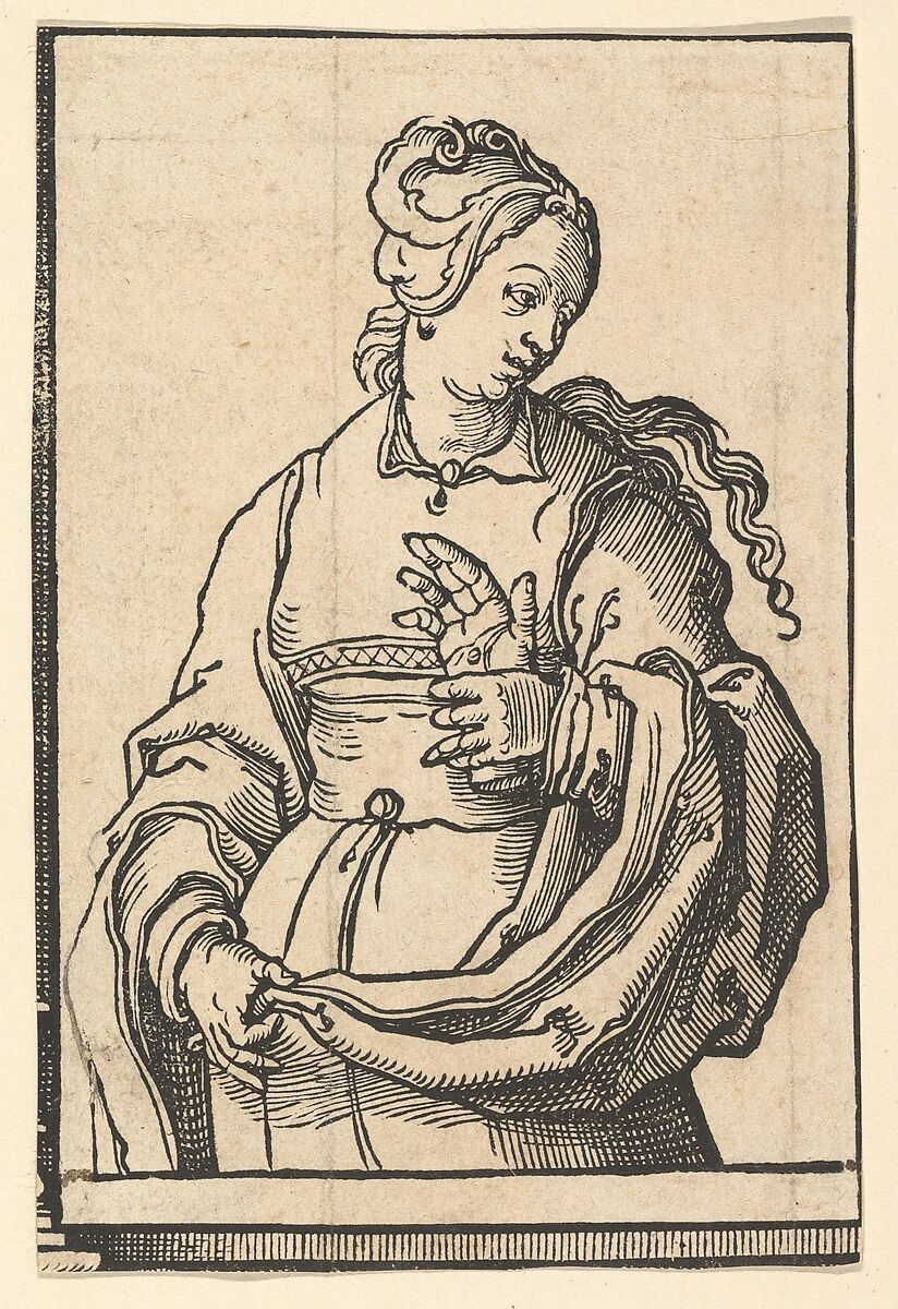 Tiburtine Sibyl, from the series of Sibyls, Lucas van Leyden (Netherlandish, Leiden ca. 1494–1533 Leiden), Woodcut 