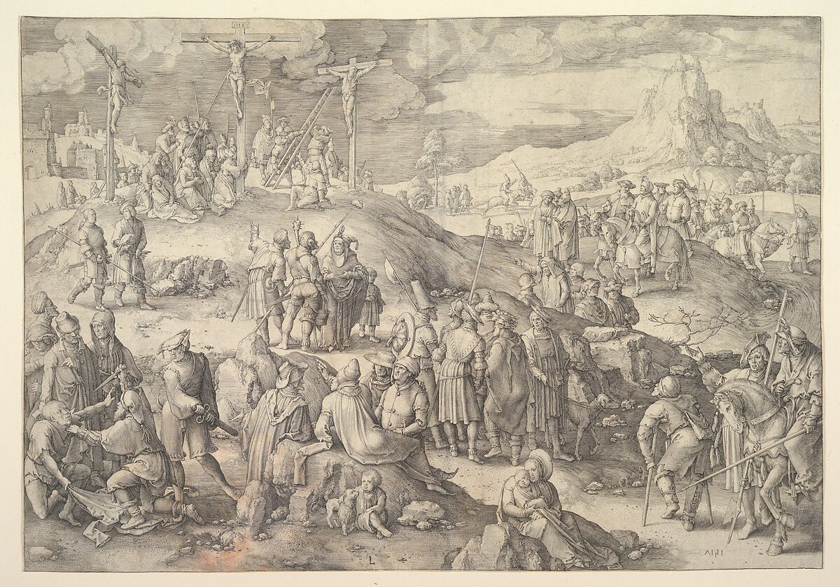 Calvary (Golgotha), Lucas van Leyden (Netherlandish, Leiden ca. 1494–1533 Leiden), Engraving; first state 