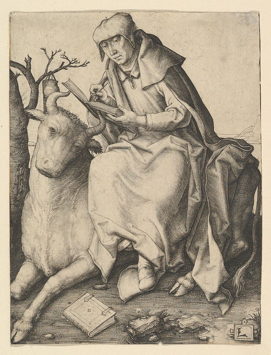 St. Luke, Lucas van Leyden (Netherlandish, Leiden ca. 1494–1533 Leiden), Engraving 