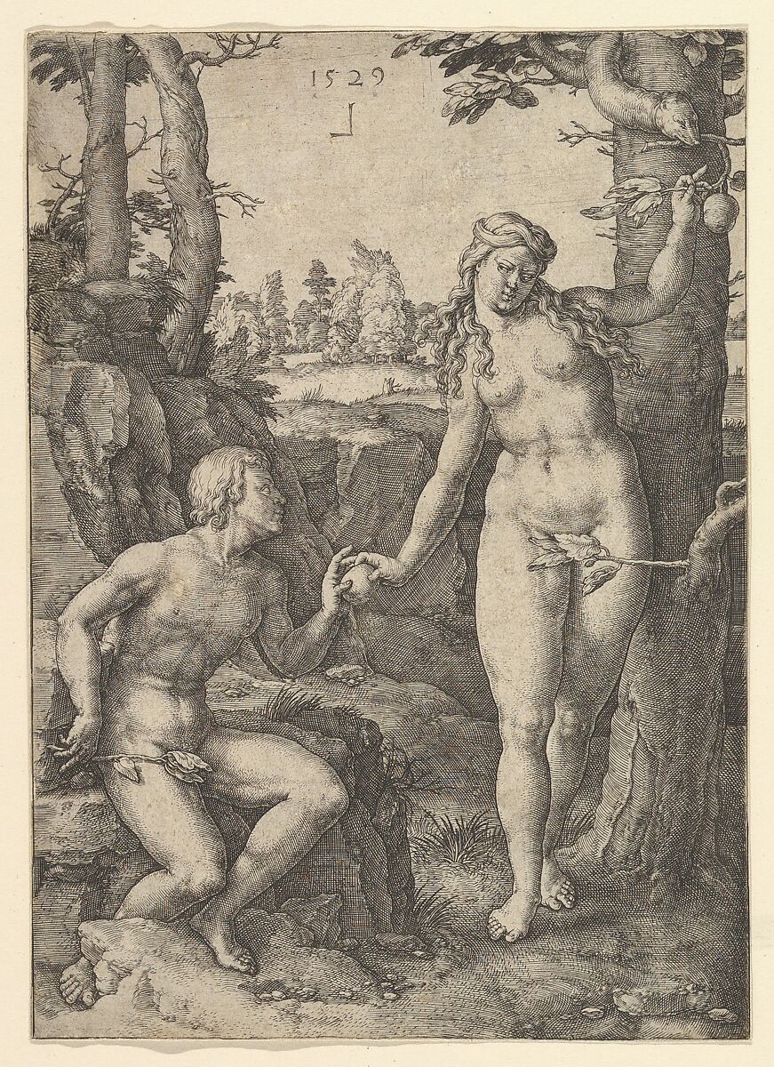 Fall of Man, Lucas van Leyden (Netherlandish, Leiden ca. 1494–1533 Leiden), Engraving 