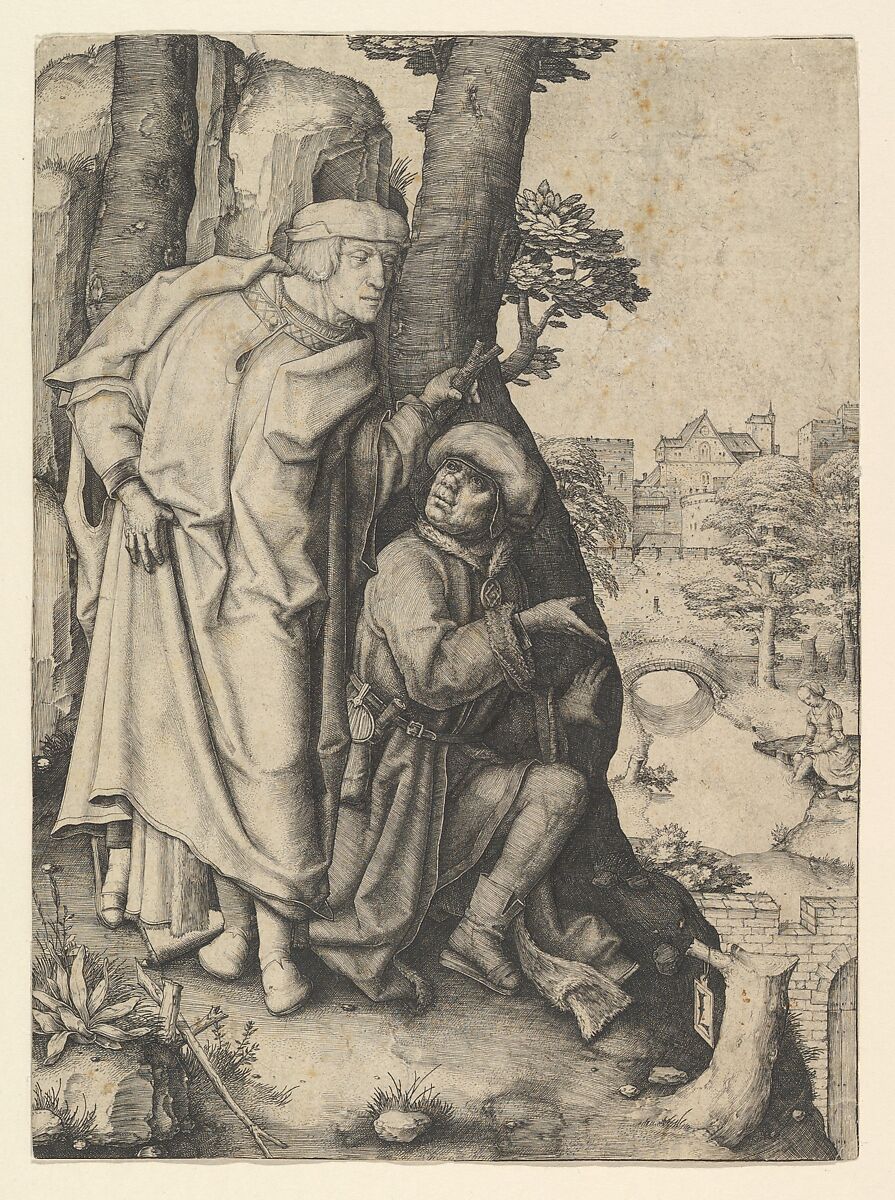 Susanna and the Two Elders, Lucas van Leyden (Netherlandish, Leiden ca. 1494–1533 Leiden), Engraving 