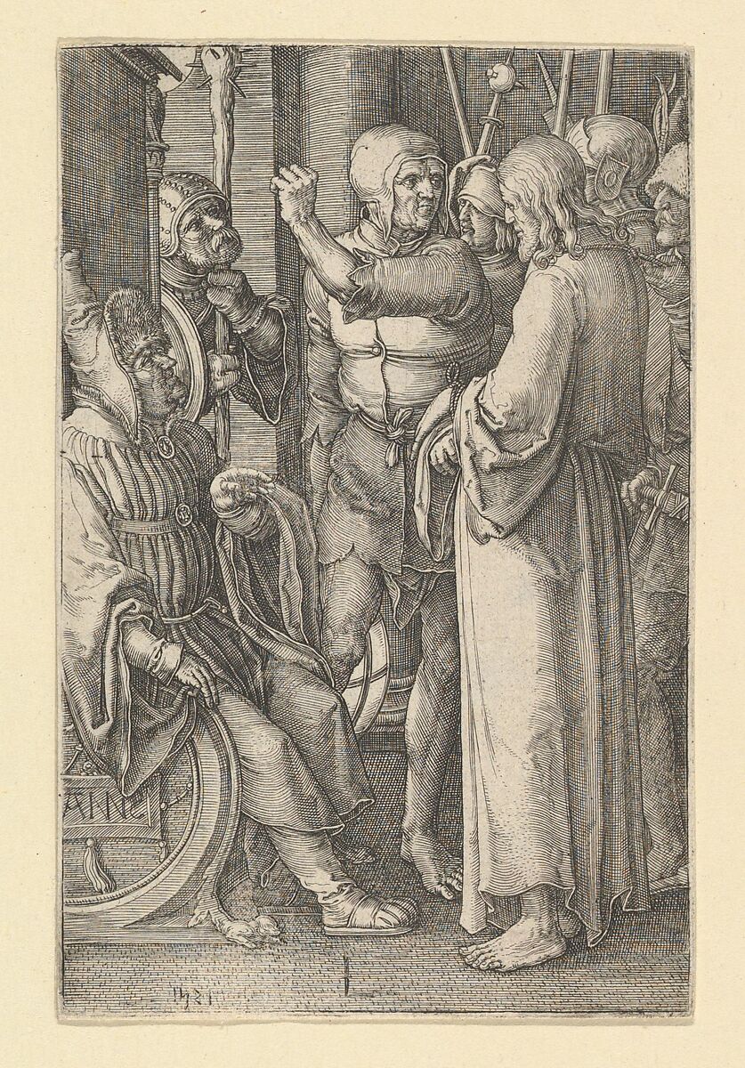 Christ before Annas by Lucas van Leyden, John 18:19-24, Bible.Gallery