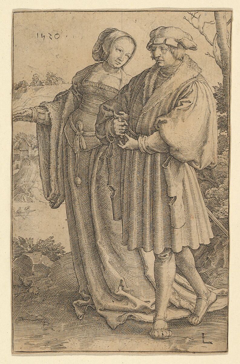 The Promenade, Lucas van Leyden (Netherlandish, Leiden ca. 1494–1533 Leiden), Engraving 