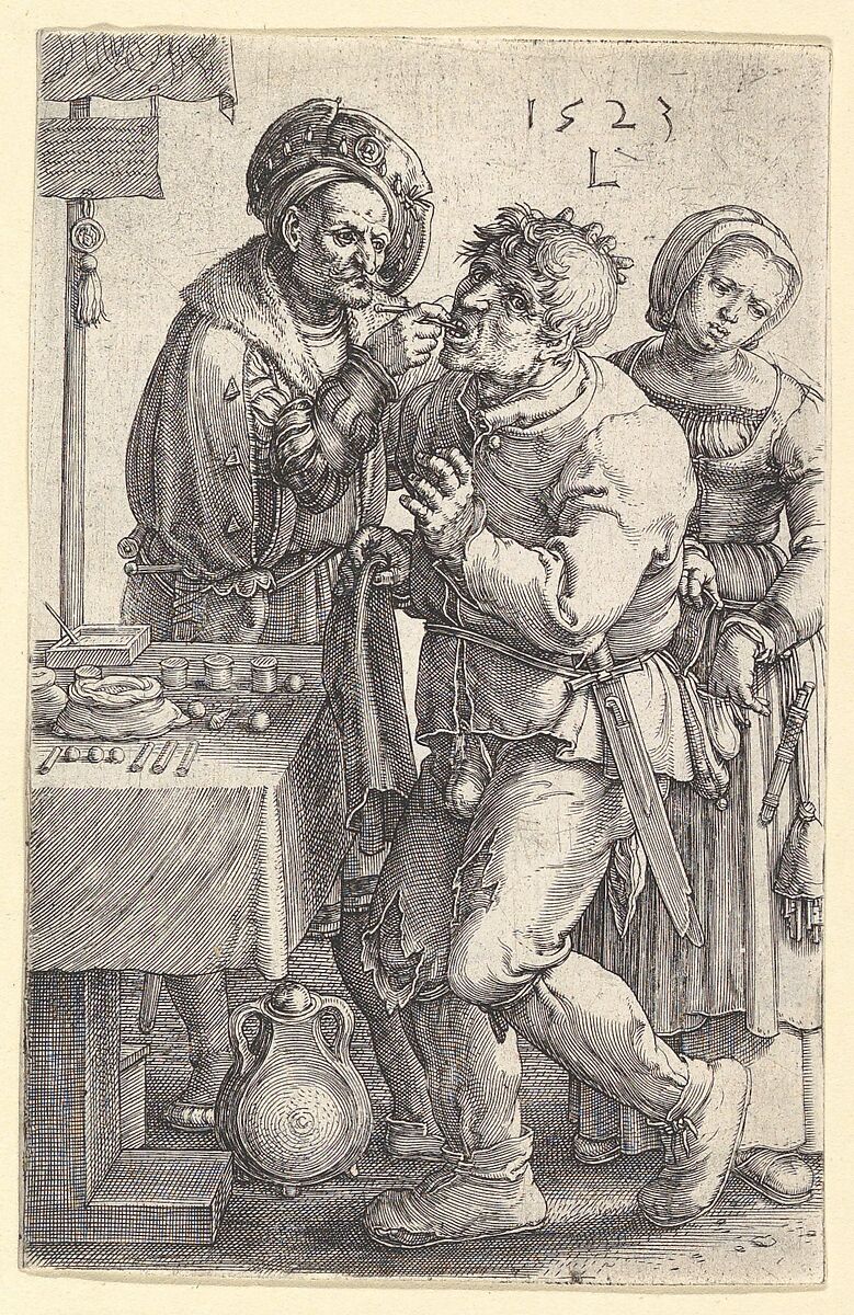 The Dentist, Lucas van Leyden (Netherlandish, Leiden ca. 1494–1533 Leiden), Engraving 