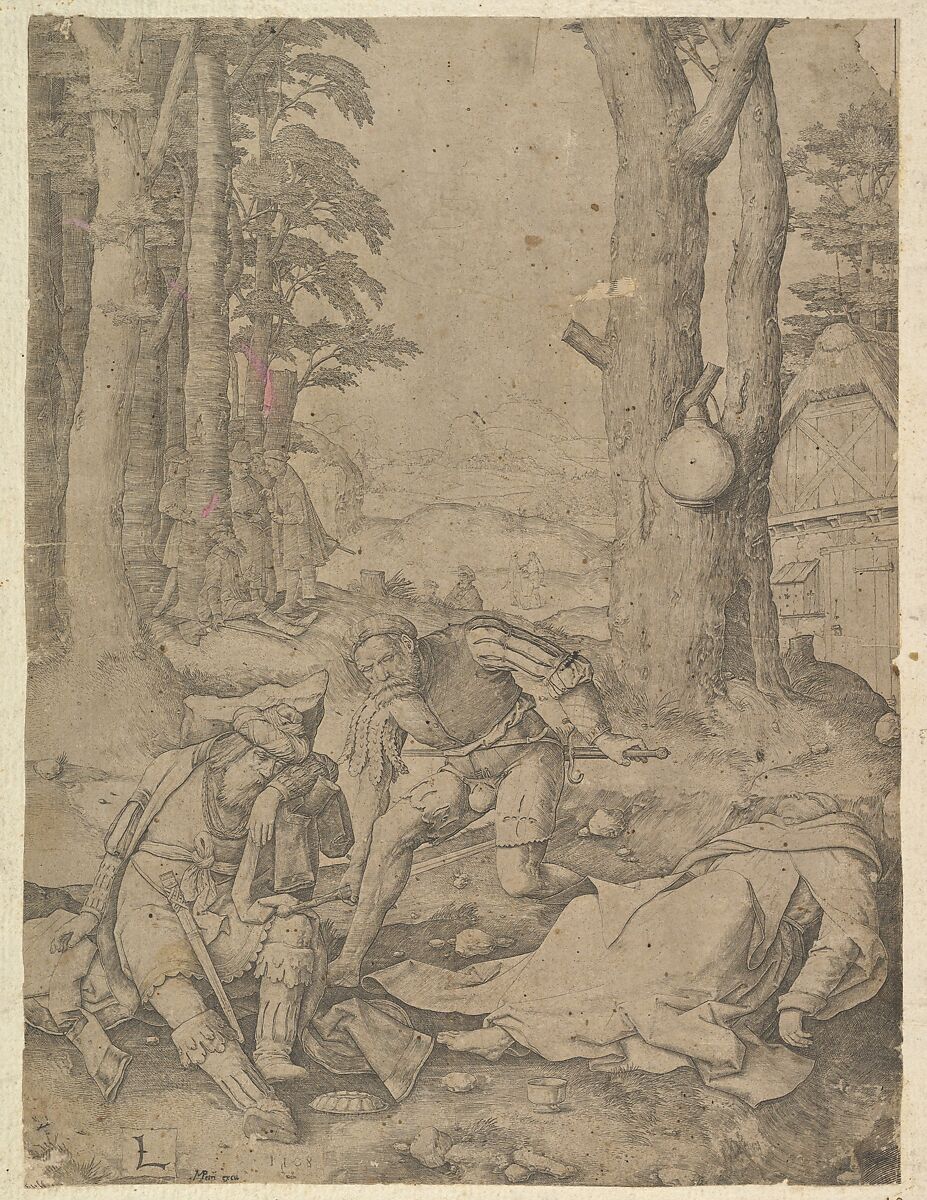 Mohammed and the Monk Sergius, Lucas van Leyden (Netherlandish, Leiden ca. 1494–1533 Leiden), Engraving; second state 