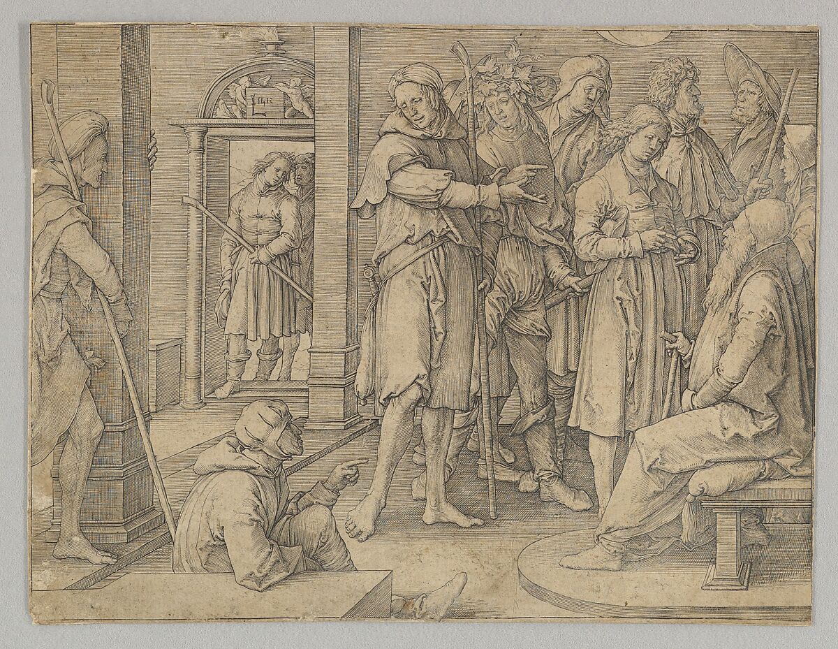 Joseph Telling His Dream to Jacob, Lucas van Leyden (Netherlandish, Leiden ca. 1494–1533 Leiden), Engraving; first state 