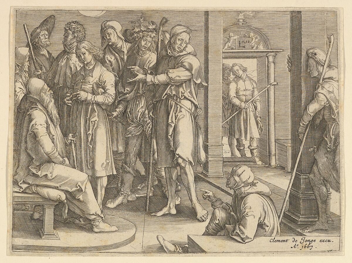 Joseph Telling His Dreams to Jacob (copy), Clement de Jonghe (Dutch, Brunsbüttel (Landkreis Dithmarschen) 1624/1625–1677 Amsterdam), Engraving 