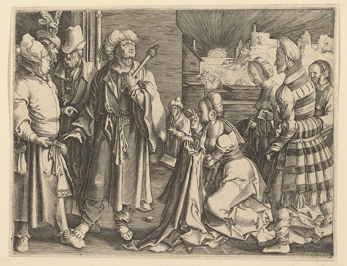 Potiphar's Wife Accuses Joseph (copy), Clement de Jonghe (Dutch, Brunsbüttel (Landkreis Dithmarschen) 1624/1625–1677 Amsterdam), Engraving 