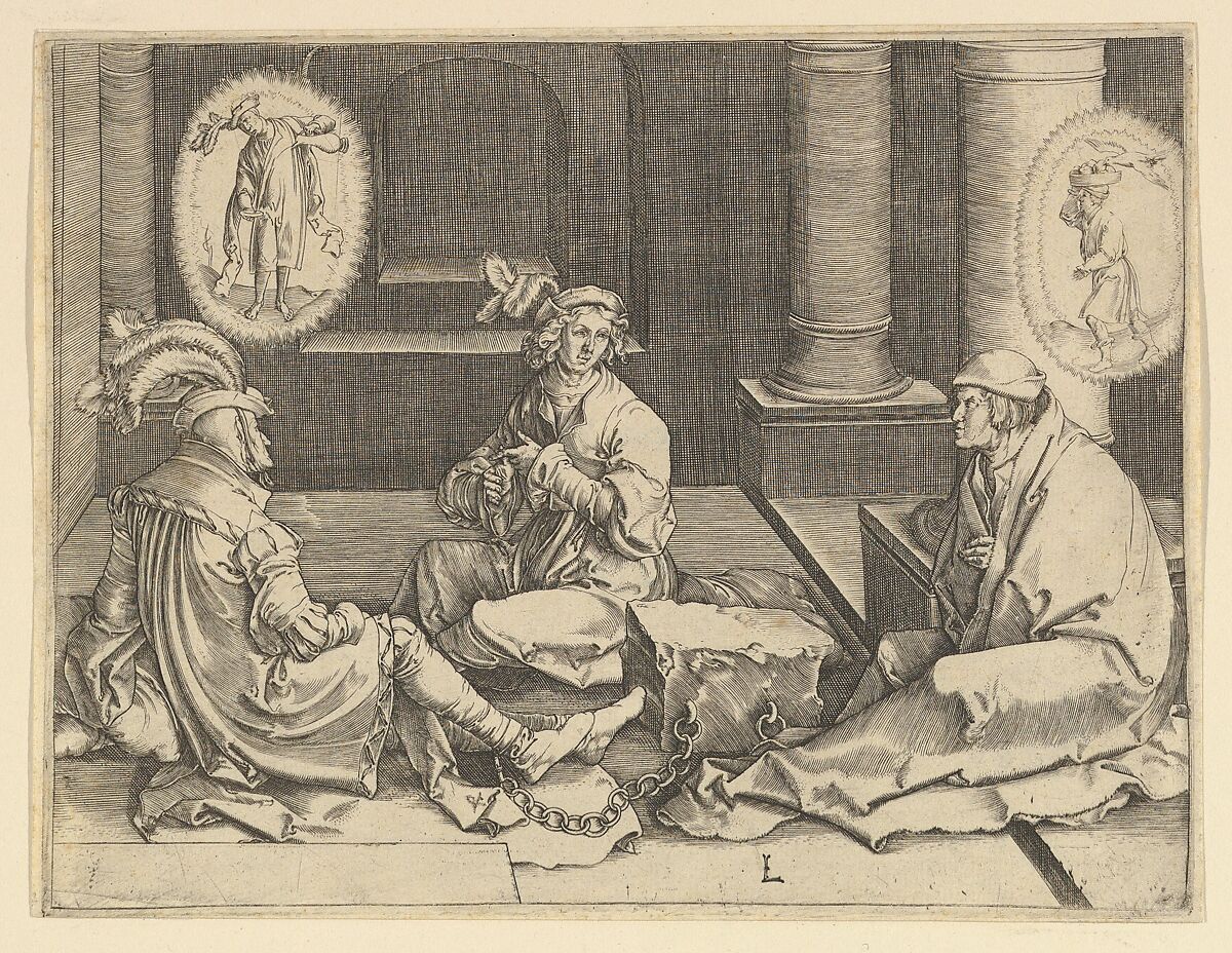 Joseph in Prison (copy), Clement de Jonghe (Dutch, Brunsbüttel (Landkreis Dithmarschen) 1624/1625–1677 Amsterdam), Engraving 