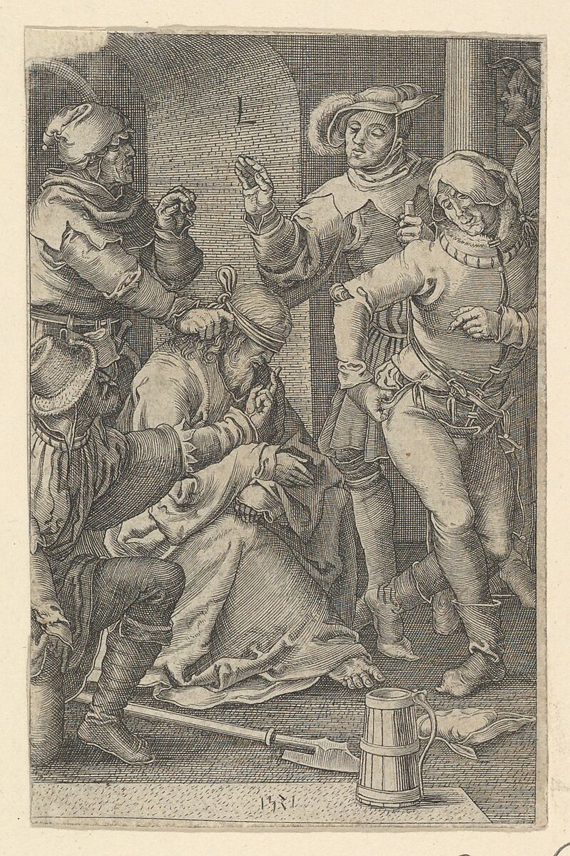 Mocking of Christ (copy), After Lucas van Leyden (Netherlandish, Leiden ca. 1494–1533 Leiden) 
