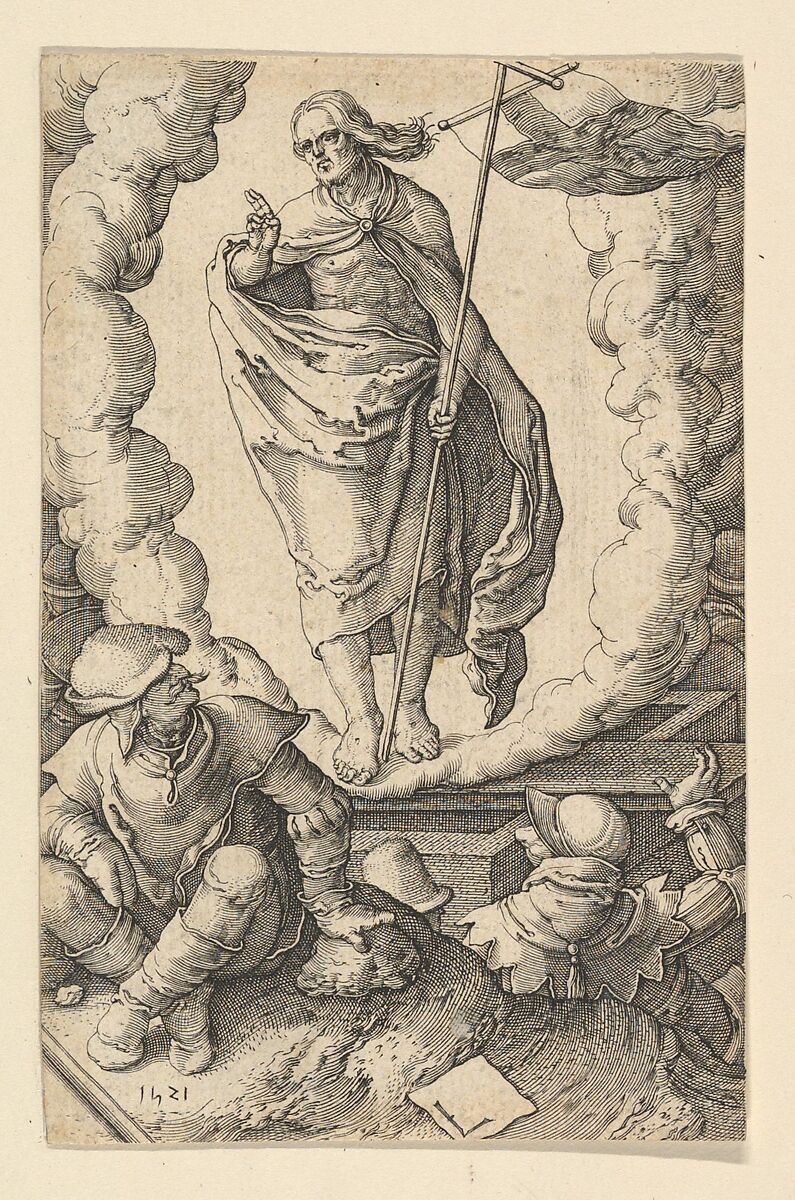 The Resurrection, from "The Passion of Christ", Jan Muller (Netherlandish, Amsterdam 1571–1628 Amsterdam), Engraving; second state of three 