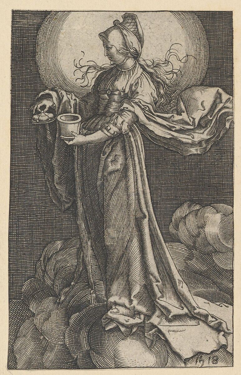 St. Mary Magdalene on the Clouds (copy), After Lucas van Leyden (Netherlandish, Leiden ca. 1494–1533 Leiden), Engraving 