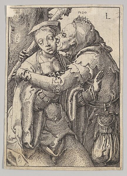A Fool and a Woman (reverse copy), After Lucas van Leyden (Netherlandish, Leiden ca. 1494–1533 Leiden) 