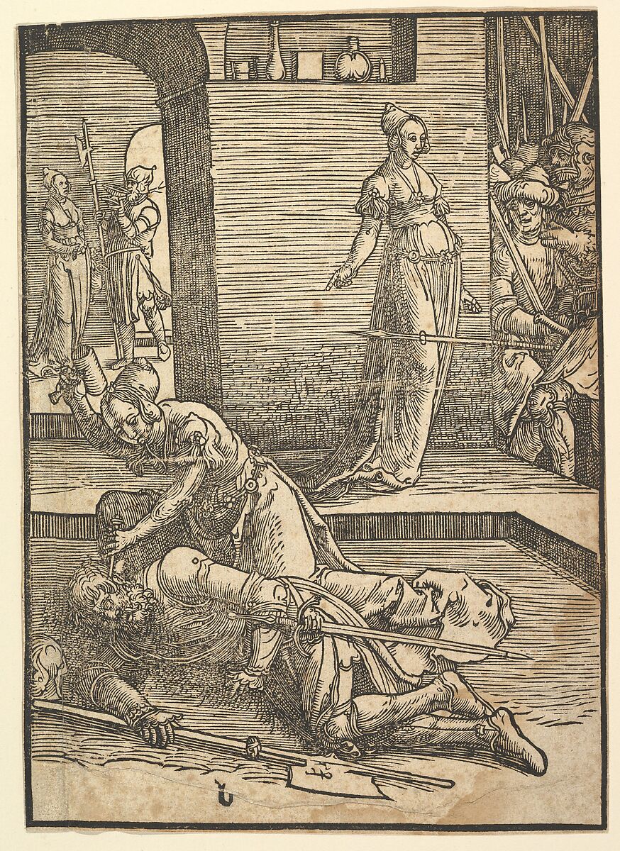 Jael Killing Sisera, without ornamental frame (copy), After Lucas van Leyden (Netherlandish, Leiden ca. 1494–1533 Leiden) 