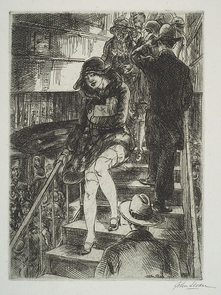 Subway Stairs, John Sloan (American, Lock Haven, Pennsylvania 1871–1951 Hanover, New Hampshire), Etching 