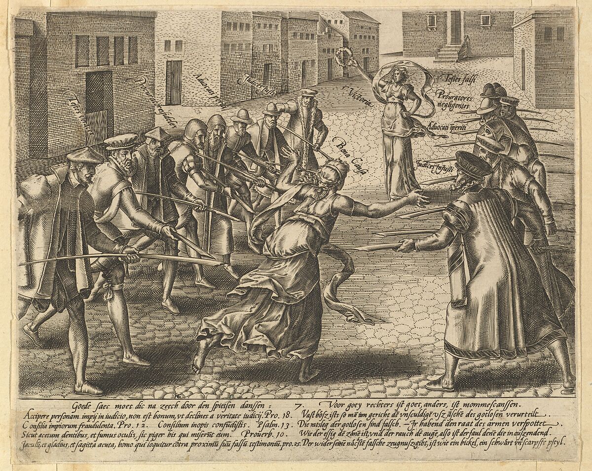 The Abuses of the Law, Plate 7, Hendrick Goltzius (Netherlandish, Mühlbracht 1558–1617 Haarlem), Engraving 