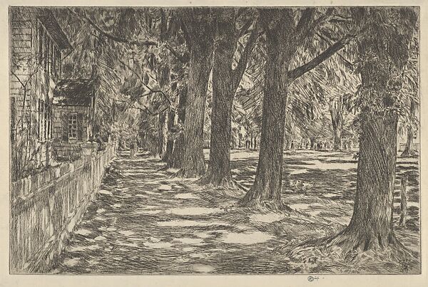 Easthampton, Childe Hassam (American, Dorchester, Massachusetts 1859–1935 East Hampton, New York), Etching with plate tone 