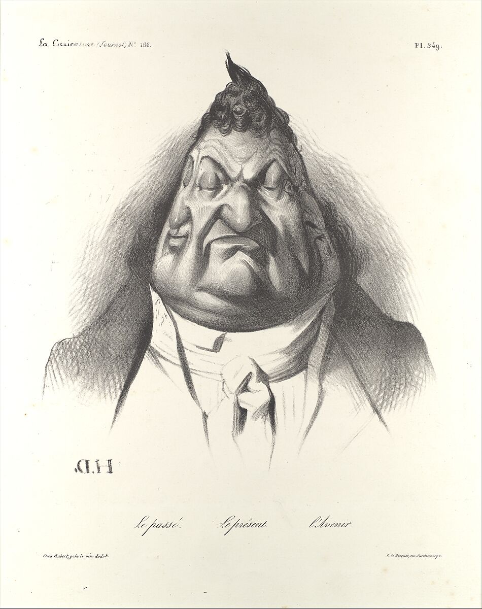 The Past, the Present, and the Future (Le passé – Le présent – L'Avenir), published in La Caricature, no. 166, Jan. 9, 1834, Honoré Daumier (French, Marseilles 1808–1879 Valmondois), Lithograph