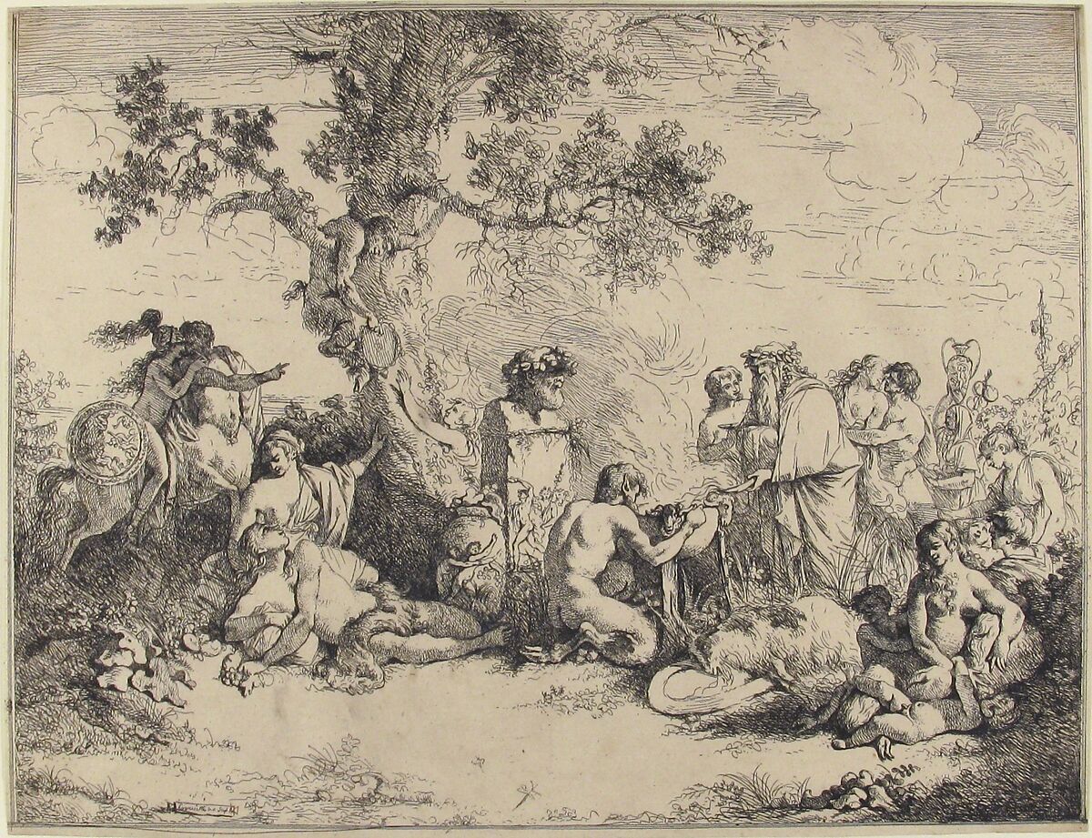 Sacrifice to Pan, Jean Jacques Lagrenée (French, Paris 1739–1821 Paris), Etching