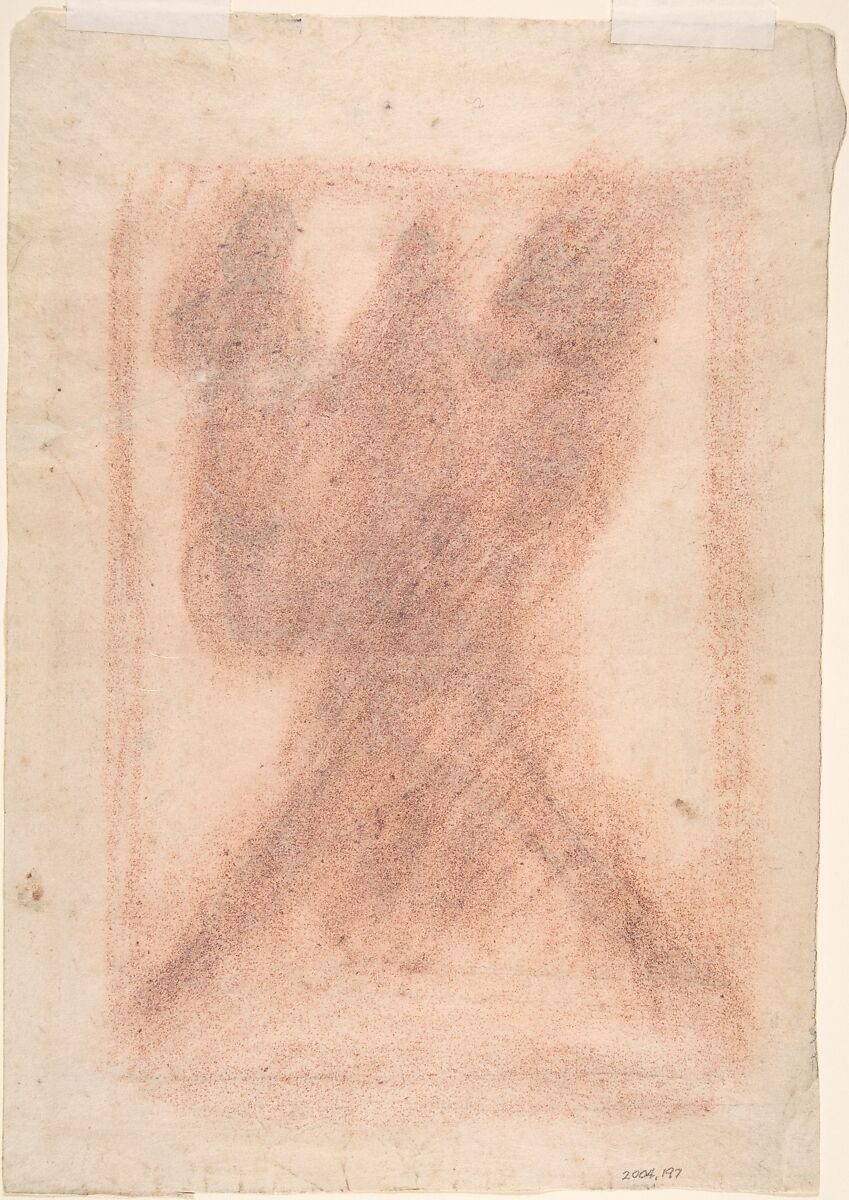 Théâtre Italien (Gioacchino Rossini, 1792–1868), Eugène Delacroix (French, Charenton-Saint-Maurice 1798–1863 Paris), Graphite with brush and brown wash; red chalk applied to verso for image transfer