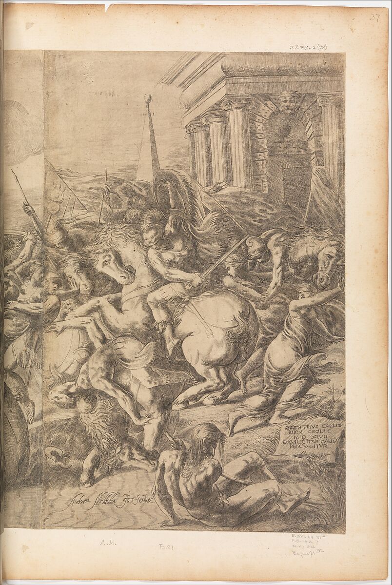 The Abduction of Helen, Andrea Schiavone (Andrea Meldola) (Italian, Zadar (Zara) ca. 1510?–1563 Venice), Etching