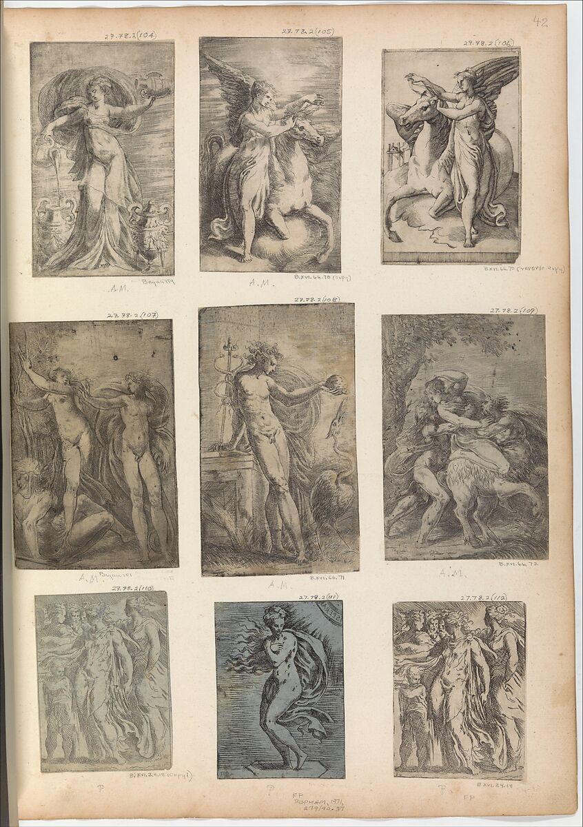 Temperance, Andrea Schiavone (Andrea Meldola) (Italian, Zadar (Zara) ca. 1510?–1563 Venice), Etching 