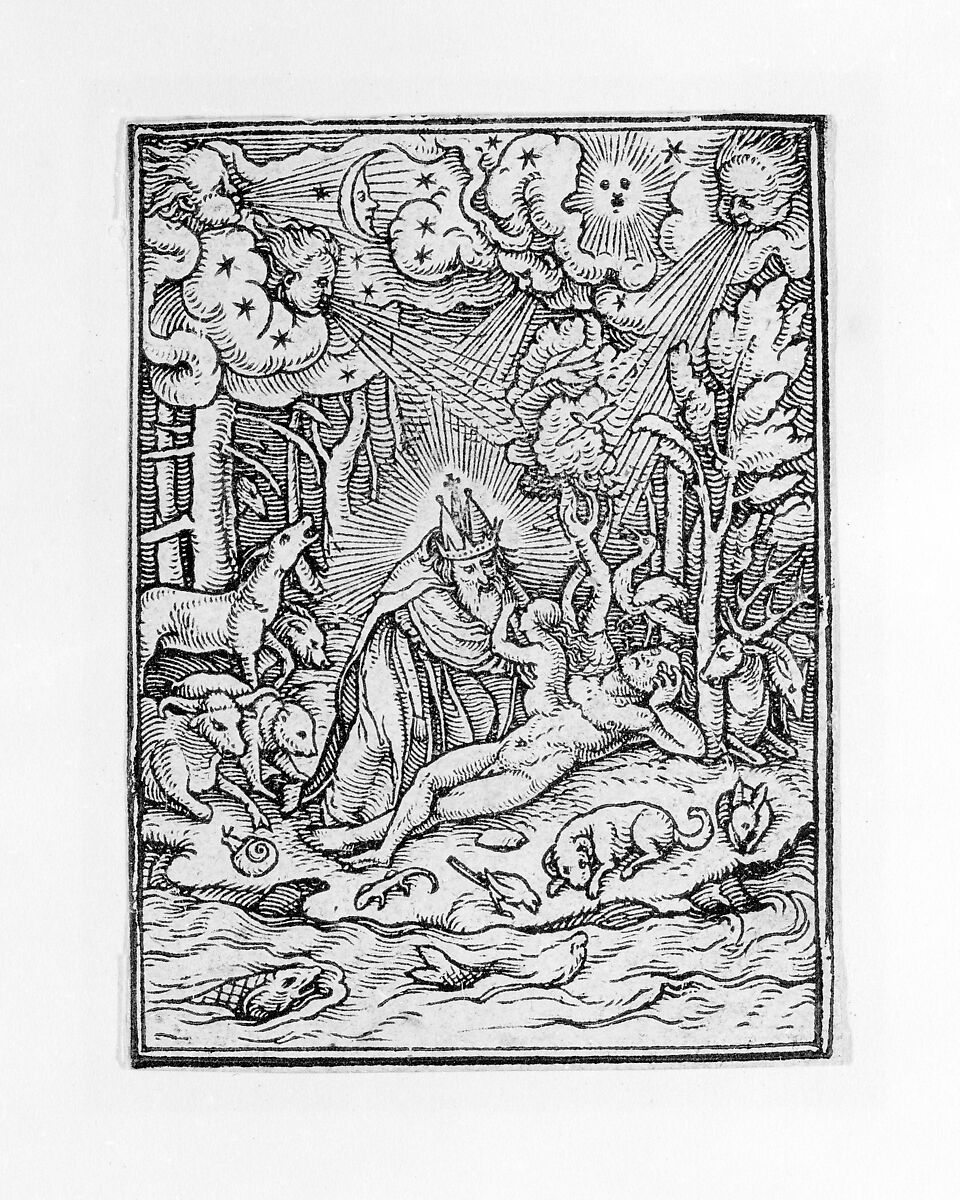Creation of Eve, from "The Dance of Death", Hans Holbein the Younger (German, Augsburg 1497/98–1543 London), Woodcut