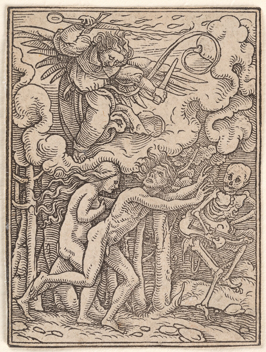 Expulsion from Paradise, from The Dance of Death, Designed by Hans Holbein the Younger (German, Augsburg 1497/98–1543 London), Woodcut 