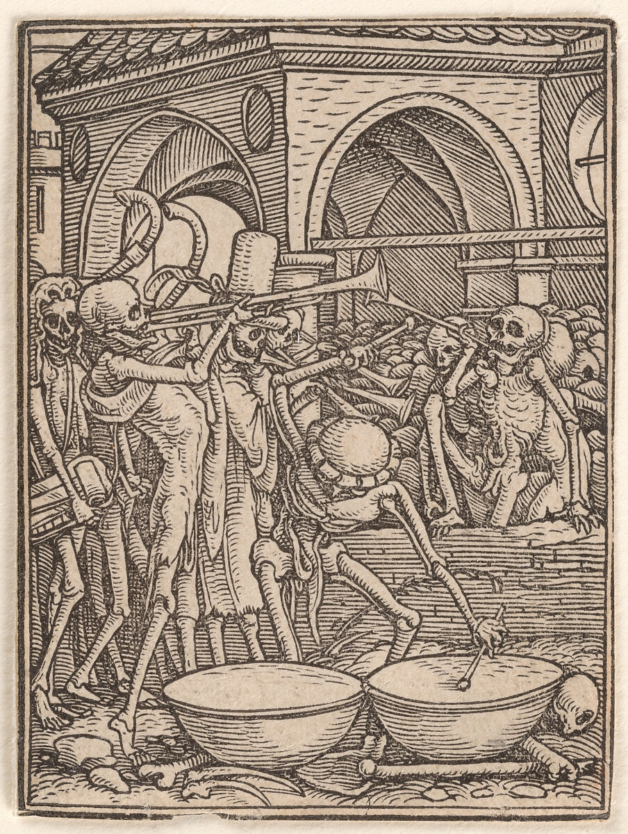 Hans Holbein the Younger | Skeletons Making Music (or the Cemetery ...