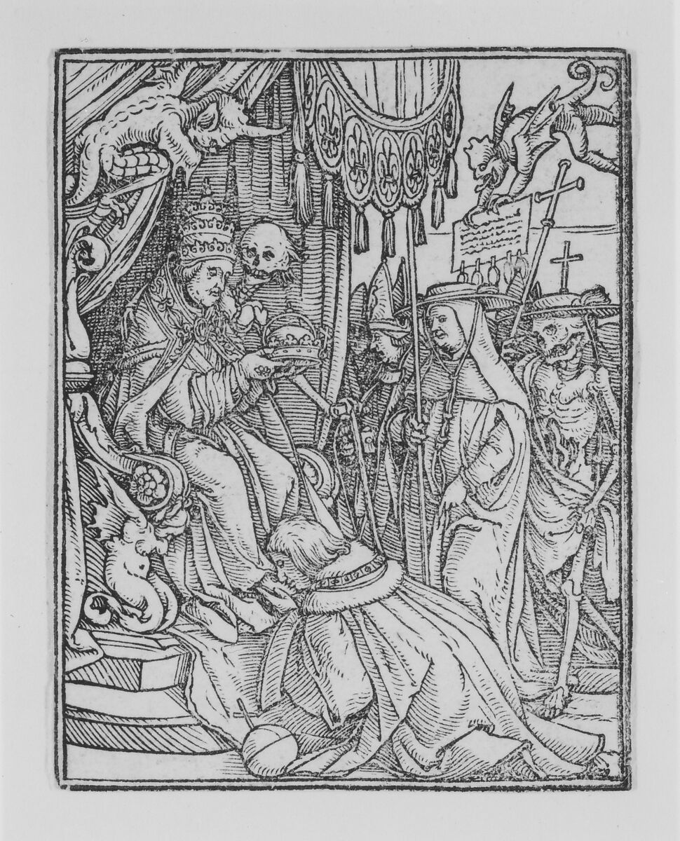 The Pope, from "The Dance of Death", Hans Holbein the Younger (German, Augsburg 1497/98–1543 London), Woodcut