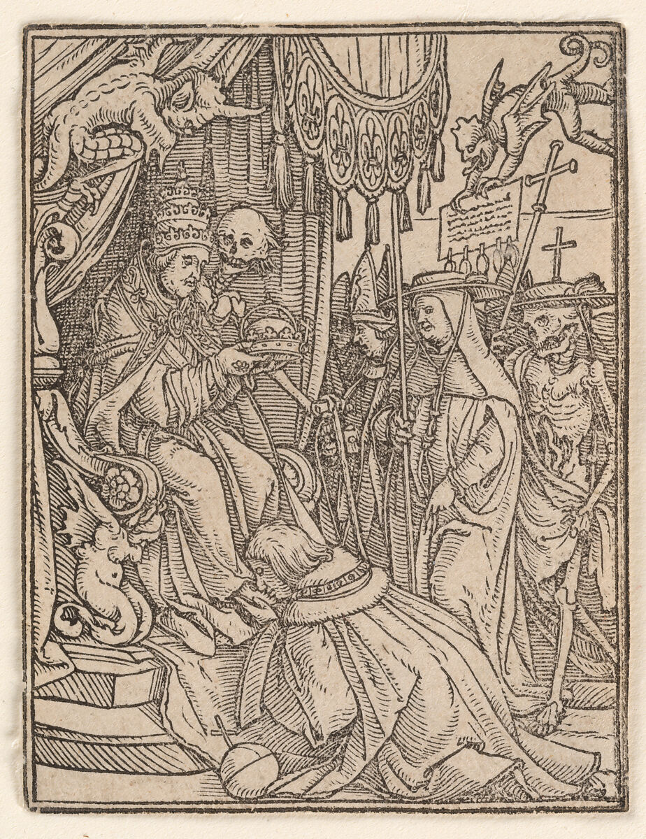 The Pope, from "The Dance of Death", Hans Holbein the Younger (German, Augsburg 1497/98–1543 London), Woodcut 