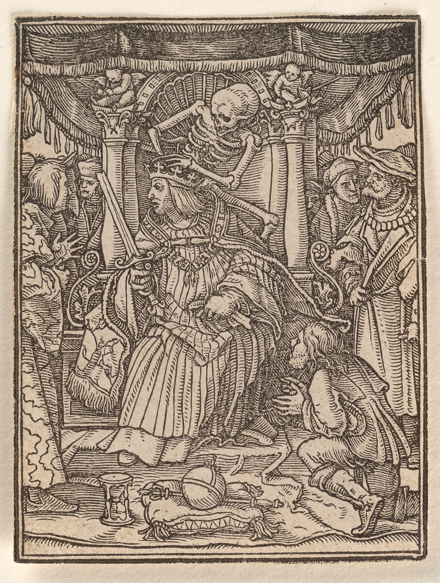 The Emperor, from "The Dance of Death", Hans Holbein the Younger (German, Augsburg 1497/98–1543 London), Woodcut 