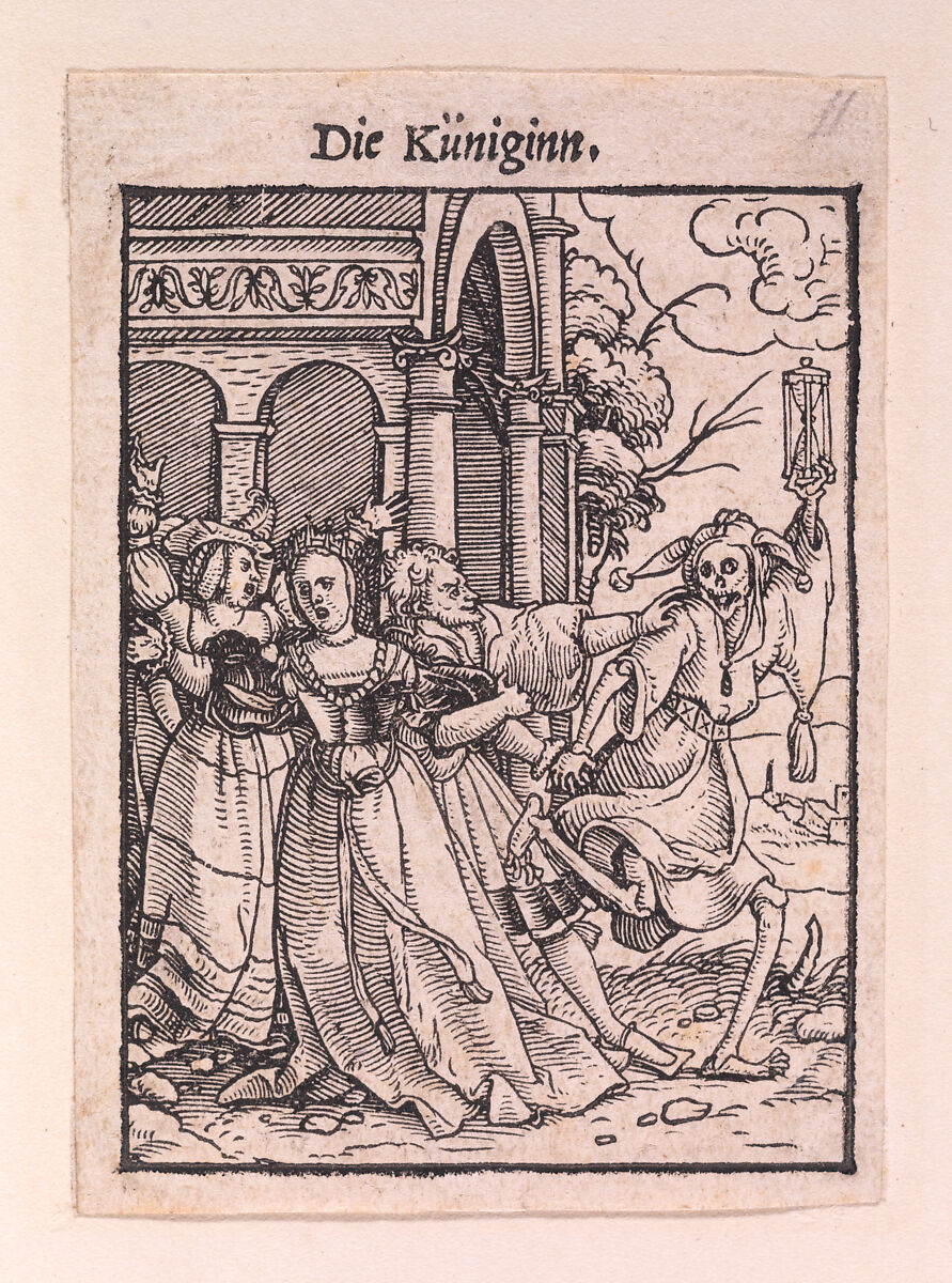 The Queen, from "The Dance of Death", Hans Holbein the Younger (German, Augsburg 1497/98–1543 London), Woodcut