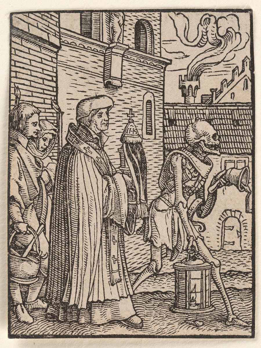 The Priest, from "The Dance of Death", Hans Holbein the Younger (German, Augsburg 1497/98–1543 London), Woodcut 