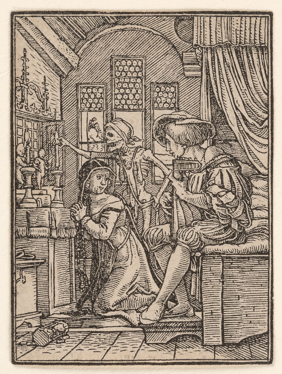 The Nun, from The Dance of Death, Designed by Hans Holbein the Younger (German, Augsburg 1497/98–1543 London), Woodcut 
