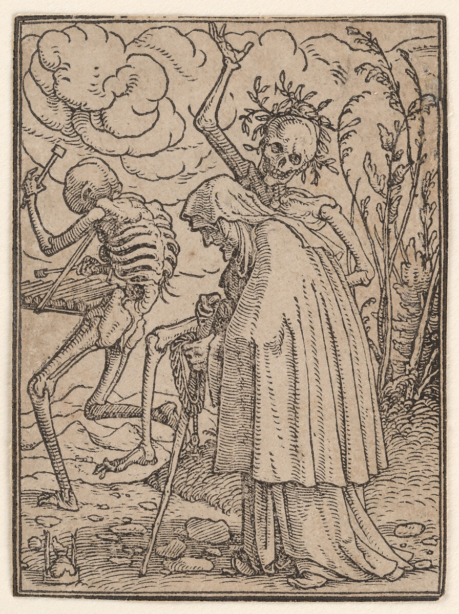 The Old Woman, from "The Dance of Death", Hans Holbein the Younger (German, Augsburg 1497/98–1543 London), Woodcut 