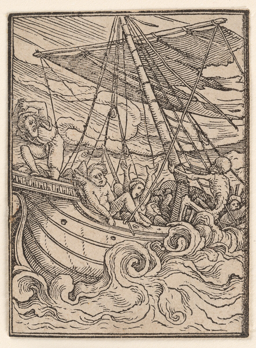 The Skipper (or Sailor), from "The Dance of Death", Hans Holbein the Younger (German, Augsburg 1497/98–1543 London), Woodcut 