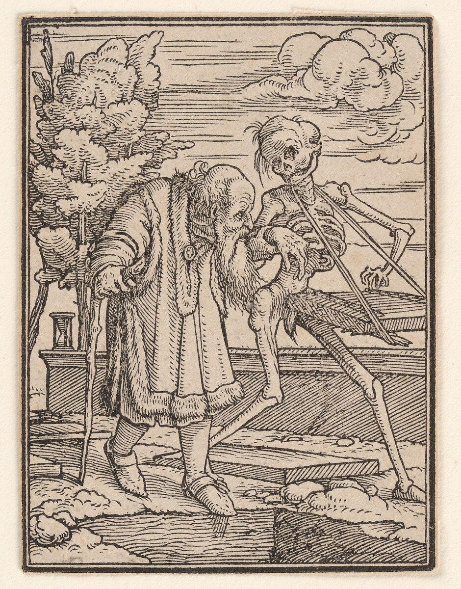 The Old Man, from The Dance of Death, Designed by Hans Holbein the Younger (German, Augsburg 1497/98–1543 London), Woodcut 