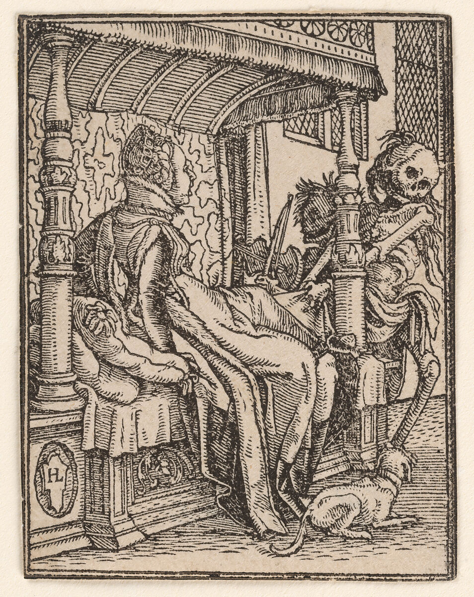 The Duchess, from The Dance of Death, Hans Holbein the Younger  German, Woodcut