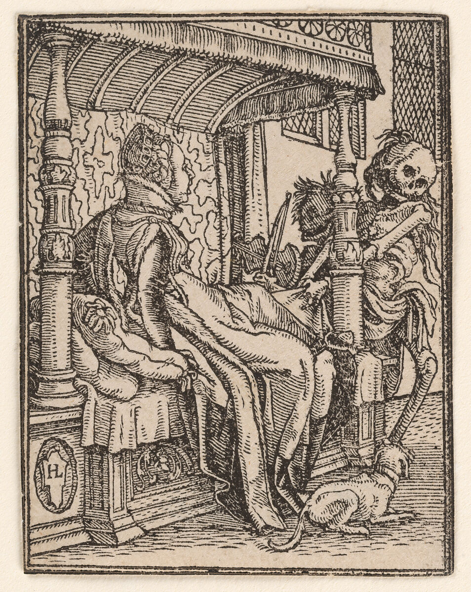 The Duchess, from "The Dance of Death", Hans Holbein the Younger (German, Augsburg 1497/98–1543 London), Woodcut 