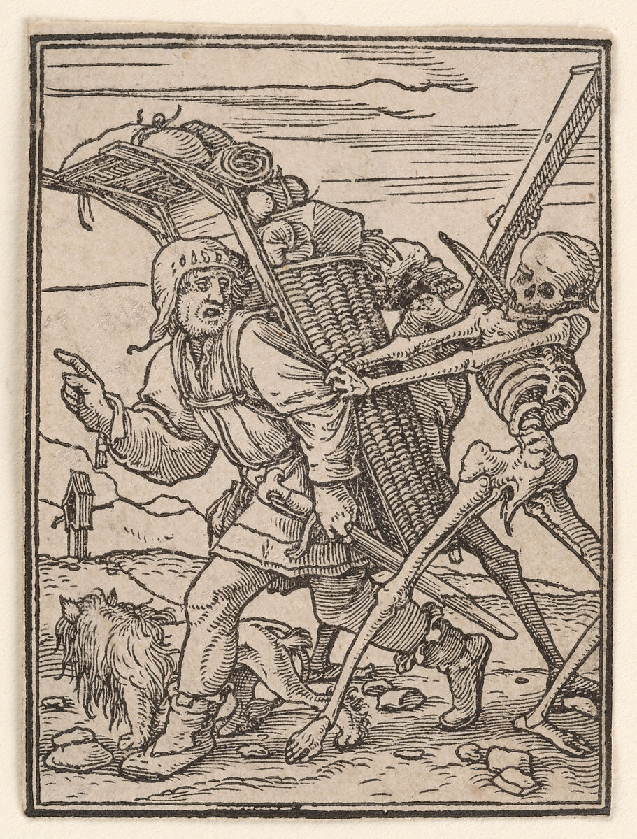 The Shop-keeper, from The Dance of Death, Designed by Hans Holbein the Younger (German, Augsburg 1497/98–1543 London), Woodcut 