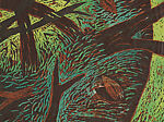 Thicket, Louisa Chase (American (born Panama), Panama City 1951–2016 East Hampton, New York), Woodcut with watercolor additions