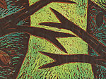 Thicket, Louisa Chase (American (born Panama), Panama City 1951–2016 East Hampton, New York), Woodcut with watercolor additions