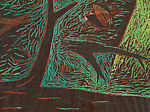 Thicket, Louisa Chase (American (born Panama), Panama City 1951–2016 East Hampton, New York), Woodcut with watercolor additions