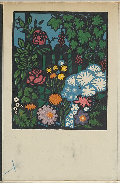 Flowers in a Garden, Oskar Kokoschka (Austrian, Pöchlarn 1886–1980 Montreux), Color lithograph 
