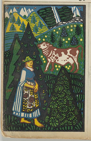 Alpine Herdswoman, Oskar Kokoschka (Austrian, Pöchlarn 1886–1980 Montreux), Color lithograph 
